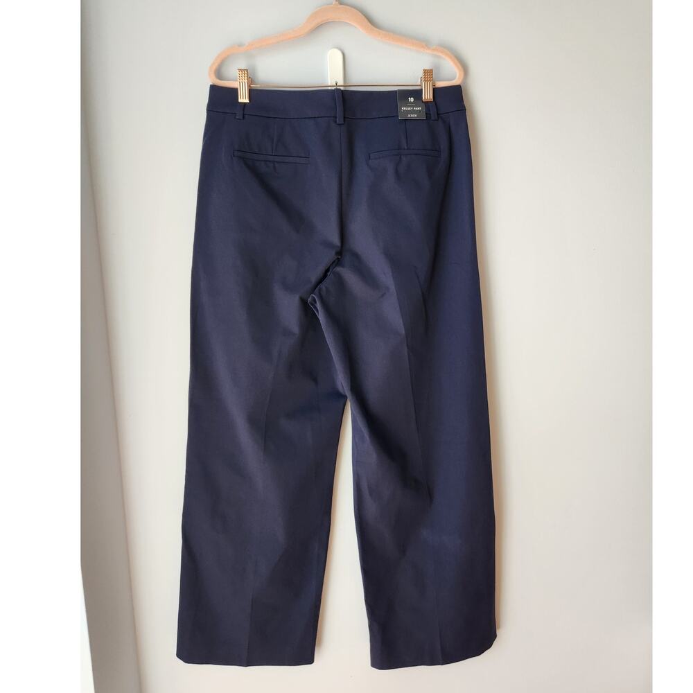 NWT J. Crew Remy Full-Length High-Rise Wide-Leg Pant Navy Blue 10 - Picture 6 of 12